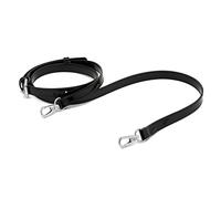 Microfiber Leather Bag Straps,Adjustable Bag Strap Replacement,Shoulder Straps for Women Wallet Purse Handbags,Spare Crossbody Bag Strap Extender with Swivel Hooks(QISilver-Black 1.5cm)