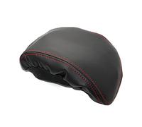 Microfiber Leather Car Center Control Armrest Box Protective Cover Trim Only LHD For BMW X1 F48 2016 2017 2018 2019(Black with red)