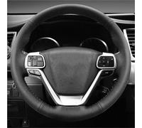 Microfiber Leather Car Steering Wheel Cover For Toyota For Highlander 2014-2019 For Sienna 2015-2019 Car Steering Wheel CoversLight blue ThreadBlack thread