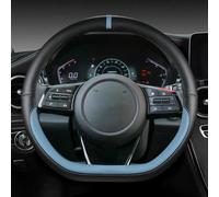 Microfiber Leather D Shape Accessories Steering Wheel Cover Trim For Kia For Stinger For Soul 2018 2019 2020 2021(Blu)