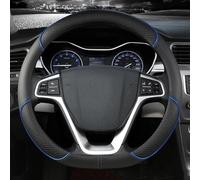 Microfiber Leather D Shape Auto Accessories Steering Wheel Cover For Geely For Atlas 2016 2017 2018 2019 2020 2021 Simple to instal(Blu)