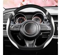 Microfiber Leather D Shape Car Steering Wheel Cover For Suzuki Swift 2017-2023 Sport Auto Accessories(Bianco)