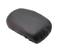 Microfiber Leather Interior Accessories Car Center Console Cover Armrest Box Trim For Golf 8 MK8 2020 2021(Black-red line)