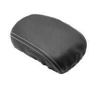 Microfiber Leather Interior Accessories Car Center Console Cover Armrest Box Trim For Golf 8 MK8 2020 2021(Black-white line)
