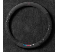 Microfiber Leather Steering Wheel Cover for Bmw 3 Series M3 E90 E91 E92 E93 F30 F31 F34 F35 F80 G20 G21,Car Interior Decor Accessories Elastic Breathable Warm Plush Cover Wrap