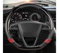 Microfiber Leather Trim Auto Accessories Car Steering Wheel Cover For Seat For Leon 5F Mk3 2013 2014 2015-2022(Black D shape)