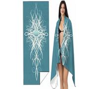 Microfiber Lightweight Beach Towel Blue Intimate snap button 40 x 80Inch Thin Sand Free Towels Travel Swim Pool Yoga Gym Camping for Adults Women Men Beach Essentials Accessories Stripe SYX4 F-Q