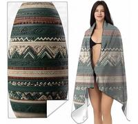Microfiber Lightweight Beach Towel Green 36 x 80in XL Extra Large Thin Sand Free Towels Travel Swim Pool Yoga Gym Camping for Adults Women Men Beach Essentials Accessories Gifts Abstract SYL4 F-K