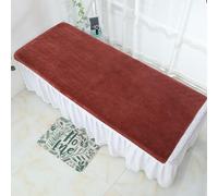 Microfiber Massage Table Bed Sheets Set of 2,Large Massage Towel,Machine Washable,Reusable,Table Cover Fitted Sheet Towels Premium Bed Cover for Spa Beauty Facial Salon (Brown,100 x 200cm)