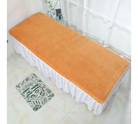Microfiber Massage Table Bed Sheets Set of 2,Large Massage Towel,Machine Washable,Reusable,Table Cover Fitted Sheet Towels Premium Bed Cover for Spa Beauty Facial Salon (Orange,120 x 200cm)
