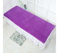 Microfiber Massage Table Bed Sheets Set of 2,Large Massage Towel,Machine Washable,Reusable,Table Cover Fitted Sheet Towels Premium Bed Cover for Spa Beauty Facial Salon (Purple,70 x140cm)