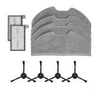 Microfiber Mop Cloths Side Brush Assembly and Pleated Filter Paper for eufy X8 Pro Series Robot Vacuum