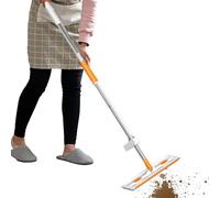 Microfiber Mop - Flat Floor Mop | Reusable Microfibre Cloths | Telescopic Handle Quick Cleaning Tool For Hardwood Laminate Kitchen Bathroom Apartment Daily Maintenance Commercial Large Open Areas