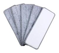 Microfiber Mop Pad - 15 x 5 inch Washable Mop Heads Commercial Mop Head Replacement Pads for Cleaning of Wet or Dry Floors,Professional Home and Office Cleaning Supplies (5 Pack)