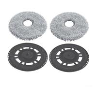 Microfiber Mop Pad Replacement with Holders for Dreame for X50 Master/L50 Pro Ultra/L40s Pro Ultra/Mova V50, Washable Cloth Kit (4-Pack)