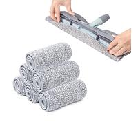 Microfiber Mop Pads 15 inch Replacement 6 Pack Reusable Mop Head Wet Dry Mops Refill Fit for Most Flat Mop Frame Reveal Mops Dust Mop Pads Wet Mop Pads