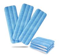 Microfiber Mop Pads 18 x 6 inch, Reusable Pros Head Wet Dry Mops Refill Fit for Most Spray Mops and Reveal Mops Gift - 6 Pack