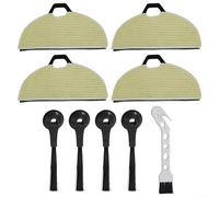 Microfiber Mop Pads and Replacement Side Brushes for Shark Robot Vacuums Eco Conscious Cleaning Choice (4+4+1)