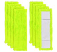 Microfiber Mop Pads Refills Compatible with 3 M Scotch-Brite M-005 Floor Mops, Reusable Scotch Brite Floor Mop Pads Replacment for Hardwood Floor Wet Dry Cleaning,Green (8 Pack)
