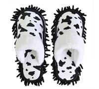 Microfiber Mop Slippers Washable Reusable Floor Cleaning Slippers Detachable Dusting Mop Shoes Non-Slip Cleaning Shoe House Kitchen Hardwood Tile Floors(US Women 5.5-9 / Men 6-7)