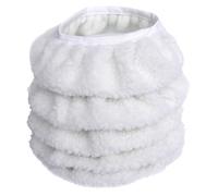 Microfiber Polishing Pad 5Pcs 9-10 Inch Buffer Polisher Pads with Elastic Washable Reusable White Microfiber Buffing Pad for Car Buffer Polisher 10 Inch Pads