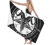 Microfiber Sand Free Beach Towel Quick Dry Super Absorbent Oversized Large Towels Blanket Demon Baphomet