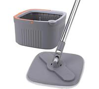 Microfiber Spin Mop and Buckets Sets with Telescopic Steel Handle, Self Separation Water System, 360° Rotation with Microfiber Mop Head, Sustainable High Absorption Mops for Cleaning Floors