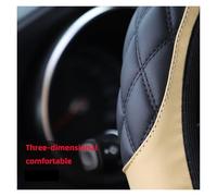 Microfiber Steering Wheel Cover For 14.1-15 Inch Cars 1 Leather Stereo Embroidered Comfortable Non-slip Car Steering Wheel Cover Without Inner Ring(Grey)