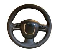 Microfiber Steering Wheel Cover For A6 For C6 For A8 For D3 For Q7 For 8R For Q5 For 4L For S4 For S3 Car Steering Wheel Cover Braid(Red Thread)