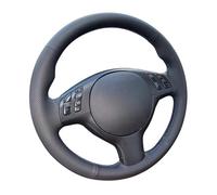 Microfiber Steering Wheel Cover For BMW E46 For M3 E39 330i 540i 525i 530i 330Ci 2001-2003 Car Steering Wheel Cover Soft Anti-Slip Leather Braid Car Accessories(Light Blue Thread)