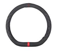 Microfiber Steering Wheel Cover For Byd Turning Fur Steering Wheel Cover Song Pro Qin Plus Han Ev Tang Dmi Yuan F3 Dolphin Thin Car Handle Cover(Type D Red)