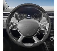 Microfiber Steering Wheel Cover For Dacia For Bigster For Spring For Electric For Cargo For Logan Steering Wheel Cover Wave-Shaped Breathable(Black Round 3PC)