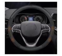 Microfiber Steering Wheel Cover For ISUZU D-MAX V-CROSS Mu-X TAGA EV Suede Car Anti-Slip Steering Wheel Cover(The Carbon Orange)