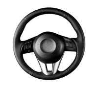 Microfiber Steering Wheel Cover For Mazda 3 For CX-5 For CX5 For Atenza For CX-3 For Scion IA 2016 Car Steering Wheel Cover Braid Hand Sewing Full Perforated Microfiber Leather(Blue Thread)