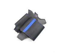 Microfiber Steering Wheel Cover For Sail For Opel For Astra G H 1998-2007 Soft Perforated Leather Cover(Blue line-Blue bar)