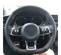 Microfiber Steering Wheel Cover For VW For Golf 7 For GTI For Golf For R MK7 Car Steering Wheel Cover Black Genuine Leather Suede(Style 4)