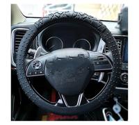 Microfiber Steering Wheel Cover Silicone Car Steering Wheel Cover Universal Anti-slip Steer Protector Case Washable 38cm Car Interior Protector Covers(BLACK 1PC)