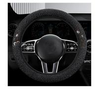 Microfiber Steering Wheel Cover Winter Teddy Wool Car Steering Wheel Cover Without Inner Ring General Car Handle Cover Warm Non-slip(Black)