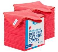 Microfiber Wholesale 54 Pack Economy All Purpose Microfiber Towels Large 16" x 16"| Lint-Free & Reusable | Bulk Microfiber Cloths