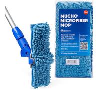 Microfiber Wholesale Baseboard Pro Mucho Mop, Chenille Microfiber Pad, 70" Handle, for Baseboards, Hardwood, Tile and Laminate Floors, 2.5 lbs