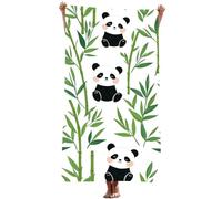 Microfibre Beach Towel 60x120cm (Panda) Beach Towels Quick Dry Sand Free Lightweight, Swim Bath Towel for Adults Men Women kids Travel Swimming Pool Holiday Camping Yoga Gym Sport, Gifts (Cute) Z-124T