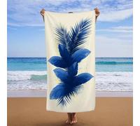 Microfibre Beach Towel 70x140cm, Large Beach Towels for Adults, Quick Dry Water Absorption Sand Free Lightweight Bath Towel, Travel Towels for Adults Extra Large, for Travel Pool Yoga (Leaf) U-9695