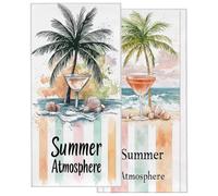 Microfibre Beach Towel 80x160cm 2 Pack, Travel Towel Quick Dry, Sand Free Beach Towels for Adults Holiday Essentials for Women, Lightweight Large Towels for Adults for Gifts for Men (Cocktail) -4525