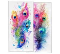 Microfibre Beach Towel 90x180cm 2 Pack, Travel Towel Quick Dry, Sand Free Beach Towels for Adults Holiday Essentials for Women, Lightweight Large Towels for Adults for Gifts for Men (Peacock) -4507