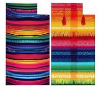 Microfibre Beach Towel Colorful Beach Towels for Adults 90x200cm Large Bath Towels Abstract Microfibre Towel Sand Free, Soft, Quick Dry Lightweight, Ideal for Beachs Yoga Camping Gym Holiday VQ-871