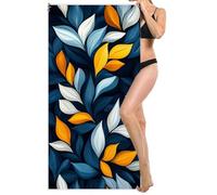 Microfibre Beach Towel Extra Large 70x140cm, Kids Beach Towel, Light and Free, Sand Free, Compact, Super Absorbent Quick Drying Towels for Travel Beaches, Wild Swimming Accessories, Gym (Plant) L-840