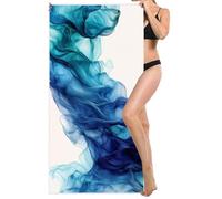 Microfibre Beach Towel Extra Large 90x200cm, Kids Beach Towel, Light and Free, Sand Free, Compact, Super Absorbent Quick Drying Towels for Travel Beaches, Wild Swimming, Gym Towels (Ink Smoke) L-829