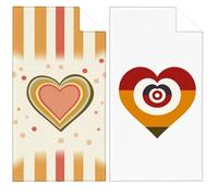Microfibre Beach Towel Heart Beach Towels for Adults 100x200cm Large Bath Towels Simplicity Microfibre Towel Sand Free, Soft, Quick Dry Lightweight, Ideal for Beachs Yoga Camping Gym Holiday VQ-833