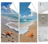 Microfibre Beach Towels 100x220cm, Coastal Beach Towel for Adults, 2 Pack Extra Large Microfibre Towel Cloud Beachs Towels, Quick Dry Compact Thin Summer Holiday Swim Pool Yoga for Women Men Wq-1115