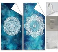 Microfibre Beach Towels 35.4x70.9 inch, Mandala Beach Towel for Adults, 2 Pack Extra Large Microfibre Towel Blue Beachs Towels, Quick Dry Compact Thin Summer Holiday Pool Gifts for Women Men Wq-1112